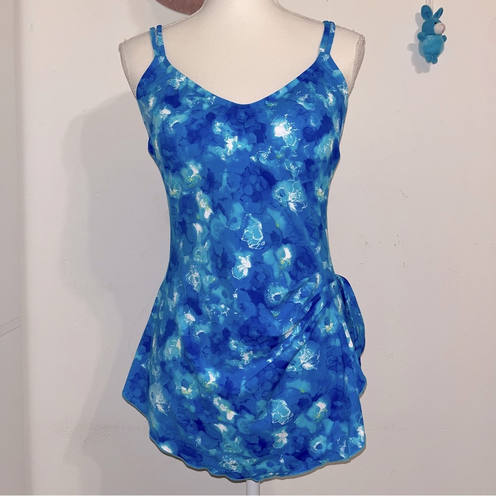 Maxine of Hollywood | Blue Shiny One piece Swimsuit